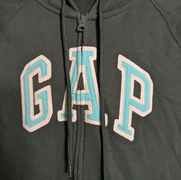 GAP Green Zip-Up Hoodie Size Small Pre-owned - Picture 4 of 8